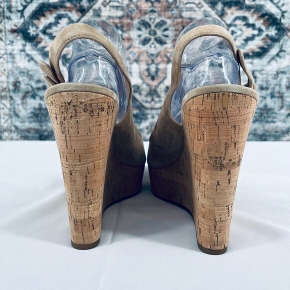 Veronica Beard  Dali Peep Toe Platform Wedge Sandal Size 11  Slingback - Picture 4 of 13